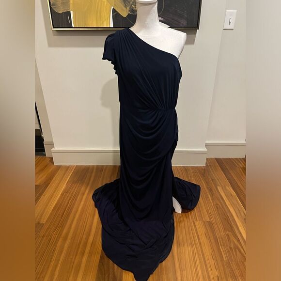 Mac Duggal jersey one shoulder gown size 10 NWOT - Picture 4 of 15